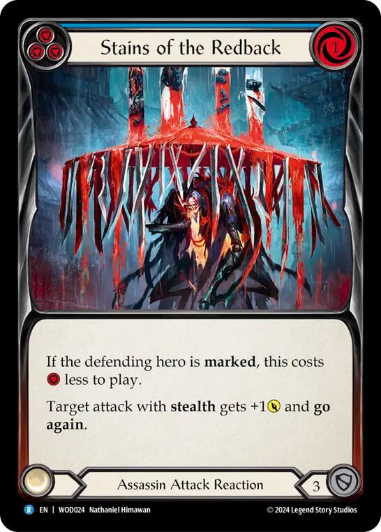 Stains of the Redback (Blue) [WOD024] (The Hunted Arakni, Web of Deceit Blitz Deck) | Chromatic Games