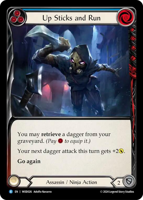 Up Sticks and Run (Blue) [WOD026] (The Hunted Arakni, Web of Deceit Blitz Deck) | Chromatic Games