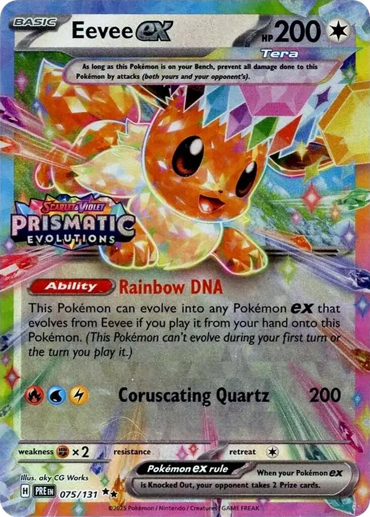 Eevee ex (075/131) (Prismatic Evolutions Stamp) [Scarlet & Violet: Prismatic Evolutions] | Chromatic Games