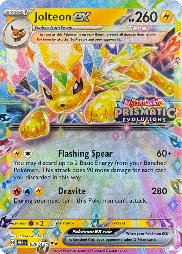 Jolteon ex (030/131) (Prismatic Evolutions Stamp) [Scarlet & Violet: Prismatic Evolutions] | Chromatic Games