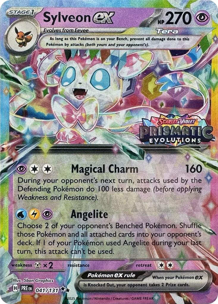 Sylveon ex (041/131) (Prismatic Evolutions Stamp) [Scarlet & Violet: Prismatic Evolutions] | Chromatic Games