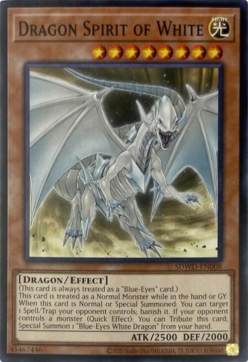 Dragon Spirit of White (Unlimited Misprint) [SDWD-EN008] Common | Chromatic Games