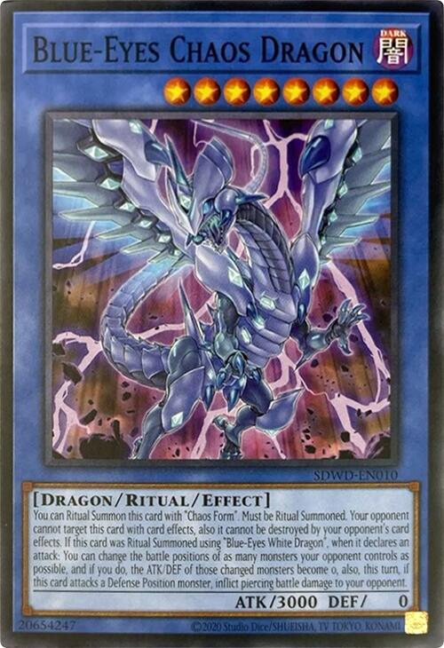 Blue-Eyes Chaos Dragon (Unlimited Misprint) [SDWD-EN010] Common | Chromatic Games