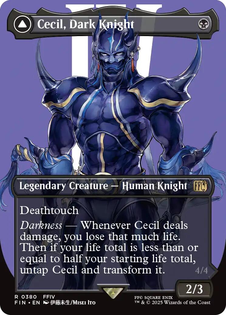 Cecil, Dark Knight // Cecil, Redeemed Paladin (Borderless) [FINAL FANTASY] | Chromatic Games