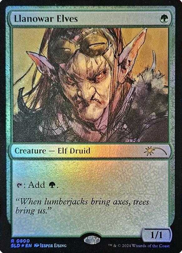 Llanowar Elves (0800) (Rainbow Foil) [Secret Lair Drop Series] | Chromatic Games