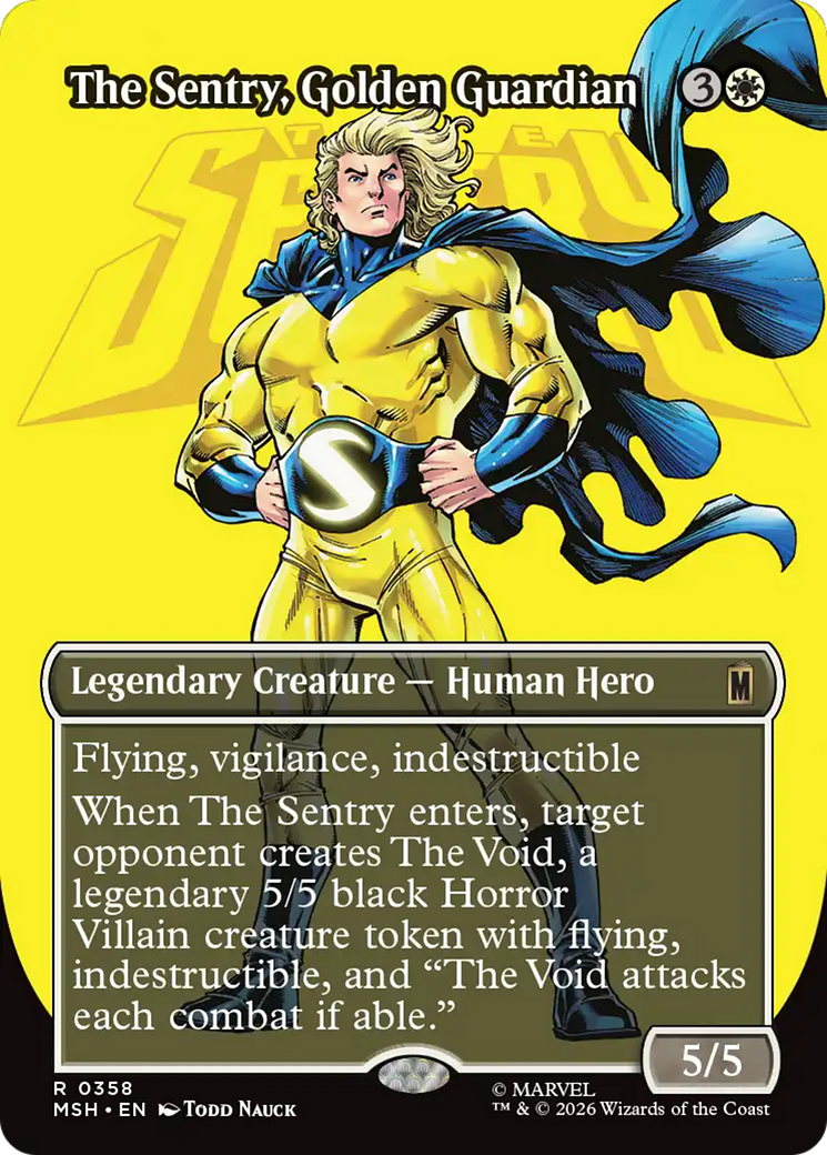 The Sentry, Golden Guardian (Borderless) [Marvel Super Heroes] | Chromatic Games