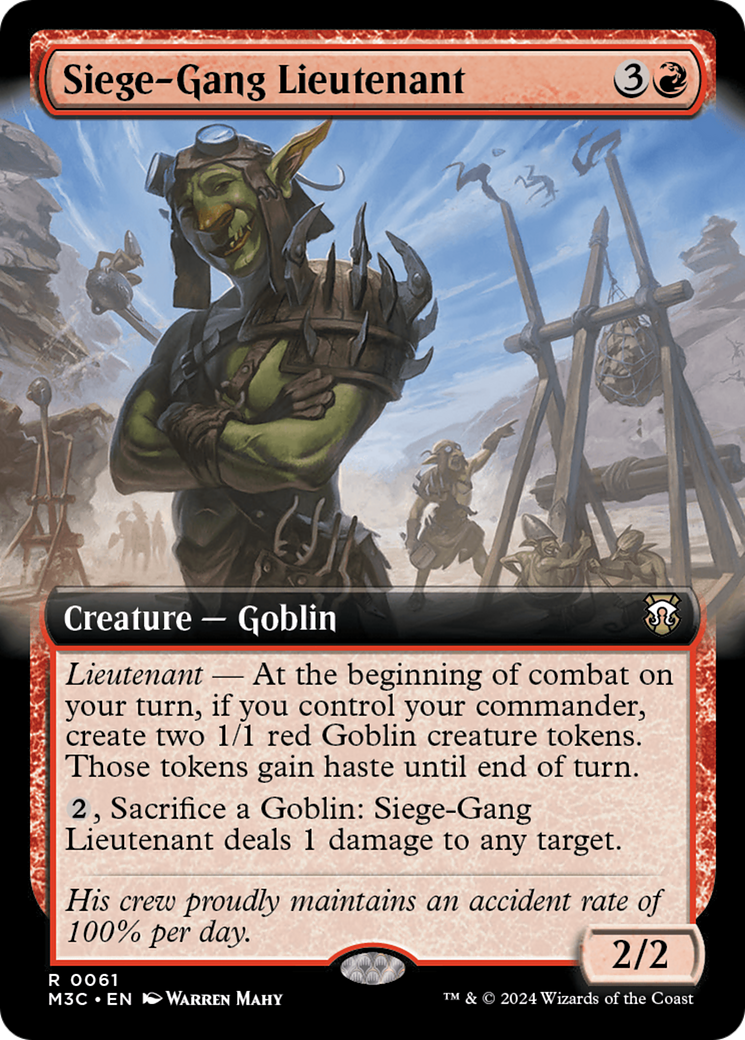 Siege-Gang Lieutenant (Extended Art) [Modern Horizons 3 Commander] | Chromatic Games