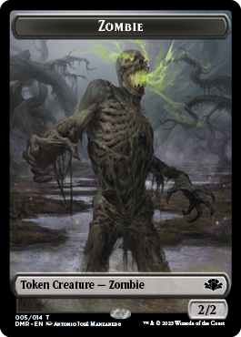 Zombie // Squirrel Double-Sided Token [Dominaria Remastered Tokens] | Chromatic Games