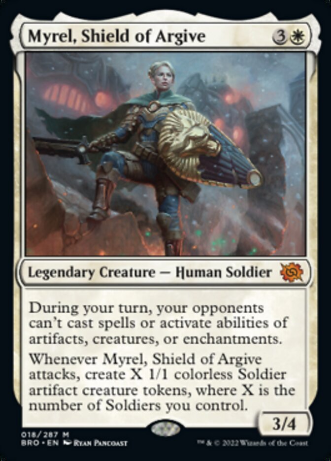 Myrel, Shield of Argive (Promo Pack) [The Brothers' War Promos] | Chromatic Games