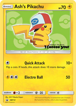 Ash's Pikachu (SM112) [Sun & Moon: Black Star Promos] | Chromatic Games