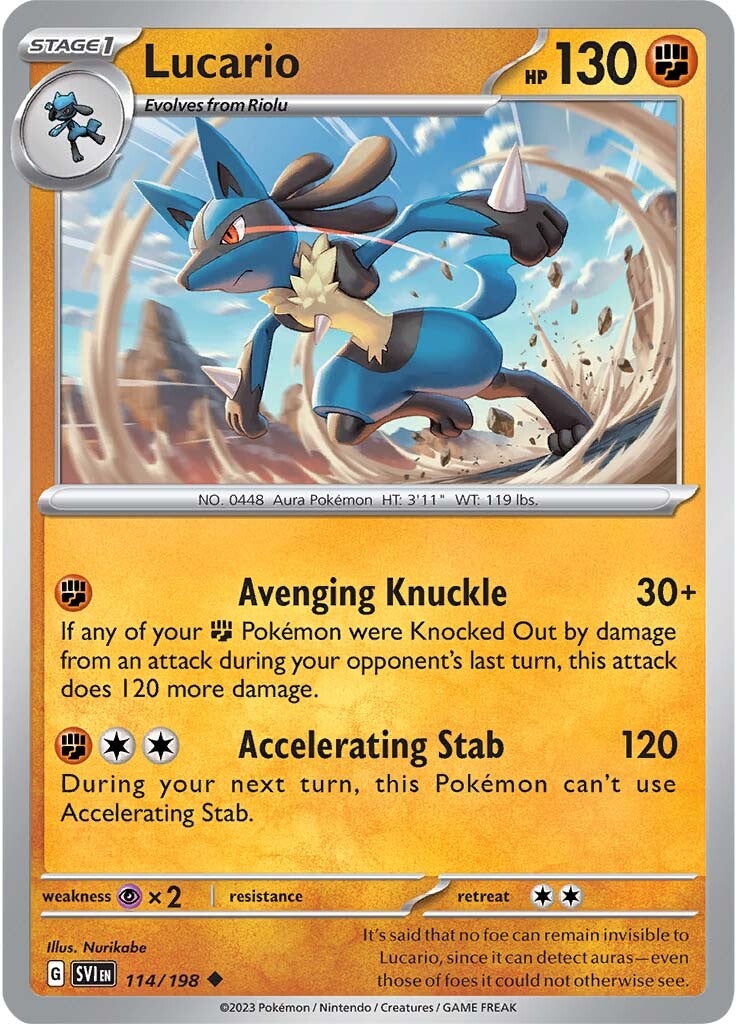 Lucario (114/198) [Scarlet & Violet: Base Set] | Chromatic Games