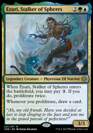 Ezuri, Stalker of Spheres (Promo Pack) [Phyrexia: All Will Be One Promos] | Chromatic Games