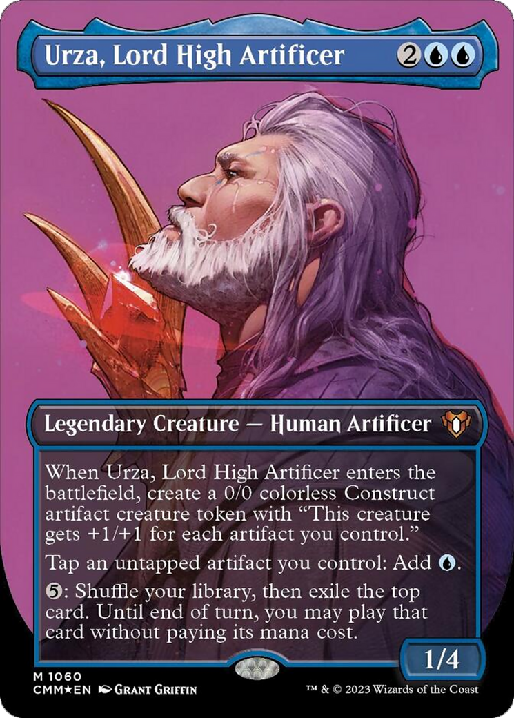 Urza, Lord High Artificer (Borderless Textured Foil Frame Break) [Commander Masters] | Chromatic Games