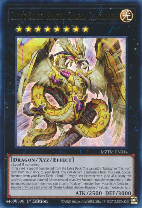Divine Golden Shadow Dragon Dragluxion [MZTM-EN014] Ultra Rare | Chromatic Games