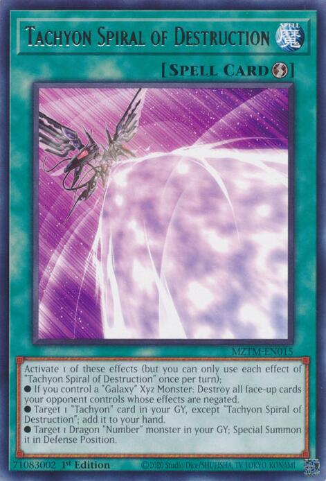 Tachyon Spiral of Destruction [MZTM-EN015] Rare | Chromatic Games