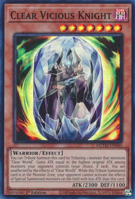 Clear Vicious Knight [MZTM-EN040] Super Rare | Chromatic Games
