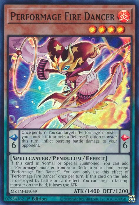 Performage Fire Dancer [MZTM-EN049] Super Rare | Chromatic Games