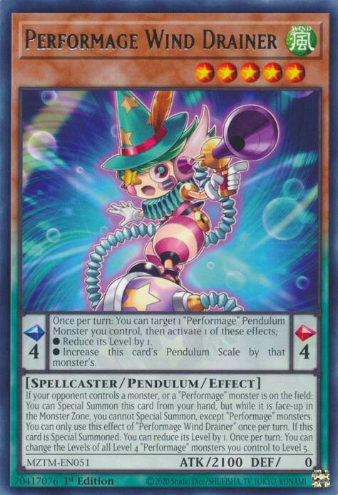 Performage Wind Drainer [MZTM-EN051] Rare | Chromatic Games