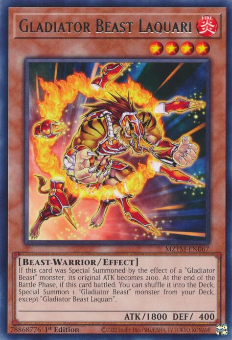 Gladiator Beast Laquari [MZTM-EN067] Rare | Chromatic Games