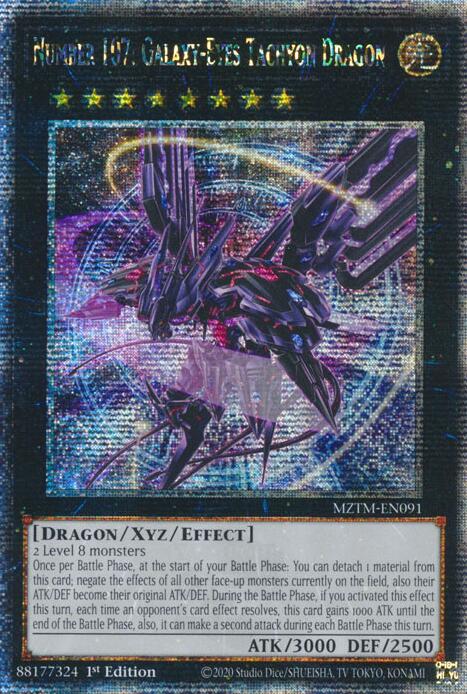 Number 107: Galaxy-Eyes Tachyon Dragon (Quarter Century Secret Rare) [MZTM-EN091] Quarter Century Secret Rare | Chromatic Games