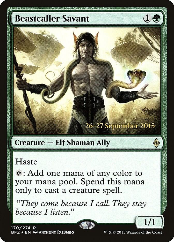 Beastcaller Savant 170s/90 (Prerelease Cards)  - Foil | Chromatic Games