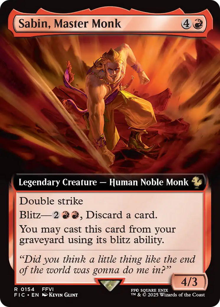 Sabin, Master Monk (Extended Art) [FINAL FANTASY Commander] | Chromatic Games