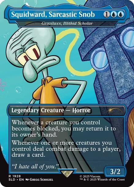 Squidward, Sarcastic Snob - Grazilaxx, Illithid Scholar [Secret Lair Drop Series] | Chromatic Games