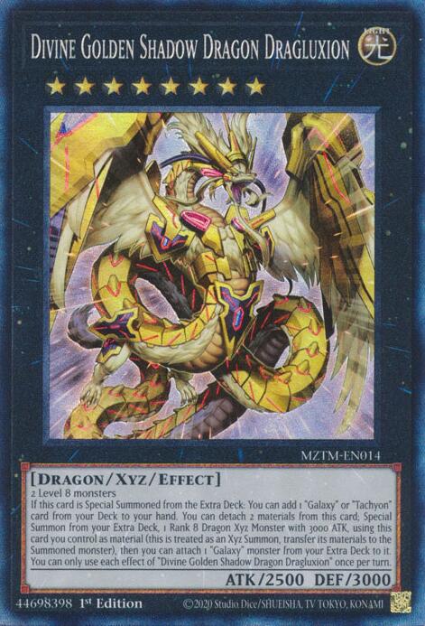 Divine Golden Shadow Dragon Dragluxion (Collector's Rare) [MZTM-EN014] Collector's Rare | Chromatic Games