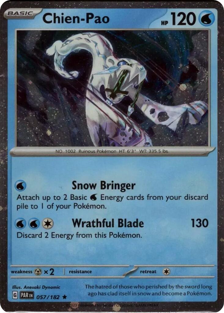 Chien-Pao (057/182) (Cosmos Holo) [Scarlet & Violet: Paradox Rift] | Chromatic Games
