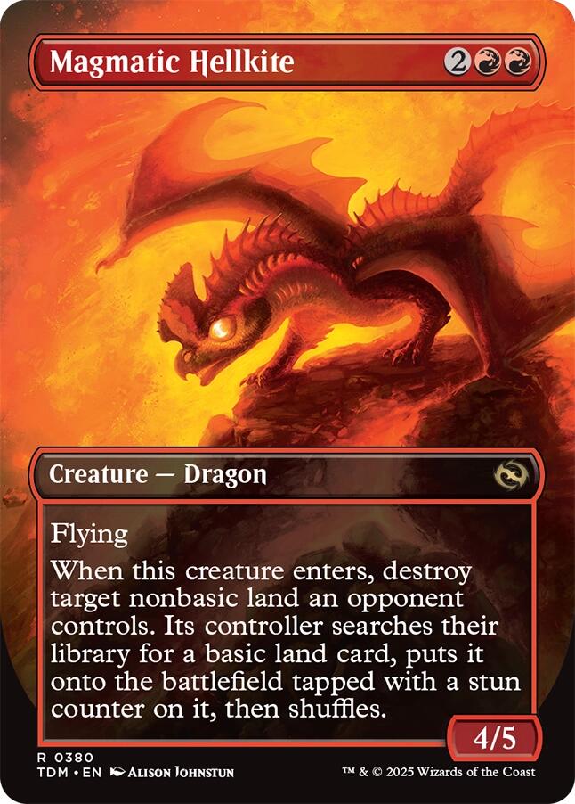 Magmatic Hellkite (Borderless) [Tarkir: Dragonstorm] | Chromatic Games