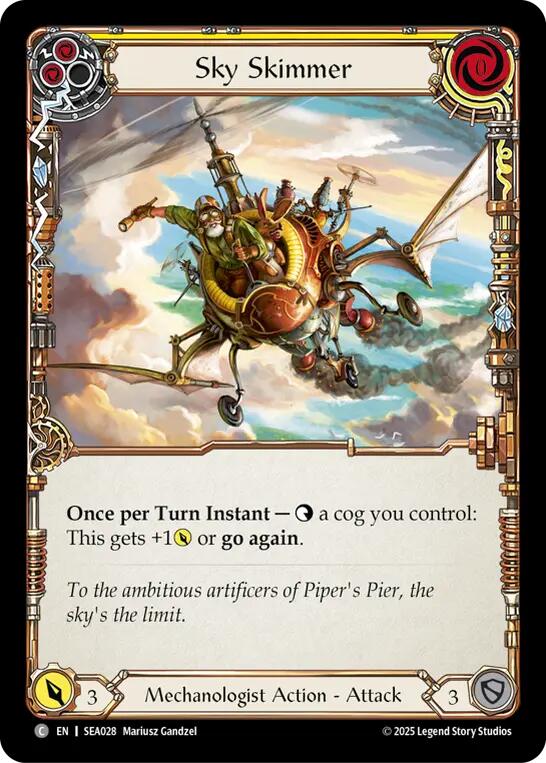 Sky Skimmer (Yellow) [SEA028] (High Seas)  Rainbow Foil | Chromatic Games