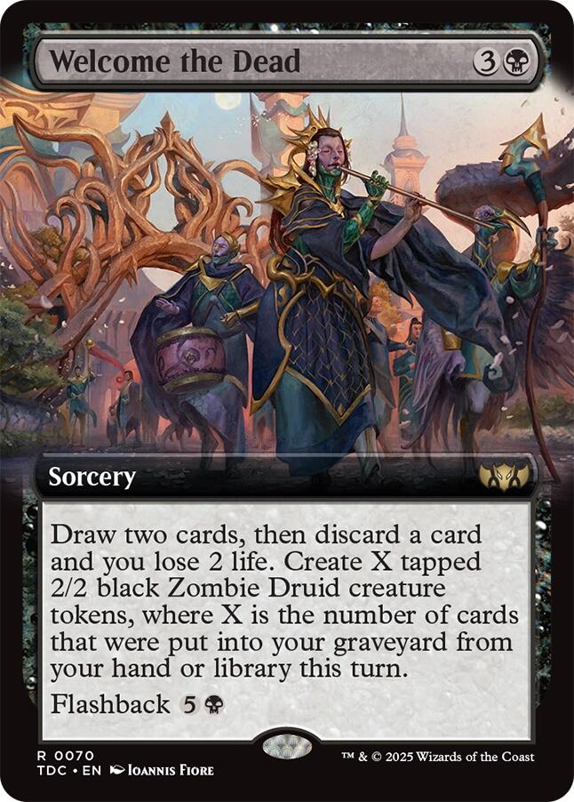 Welcome the Dead (Extended Art) [Tarkir: Dragonstorm Commander] | Chromatic Games