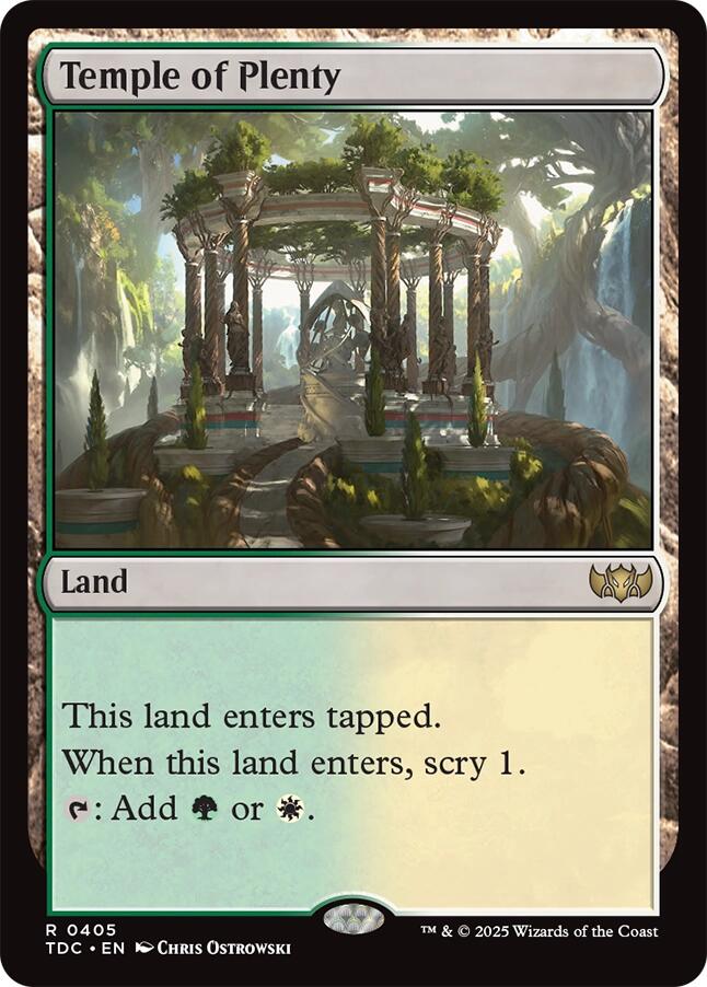 Temple of Plenty [Tarkir: Dragonstorm Commander] | Chromatic Games