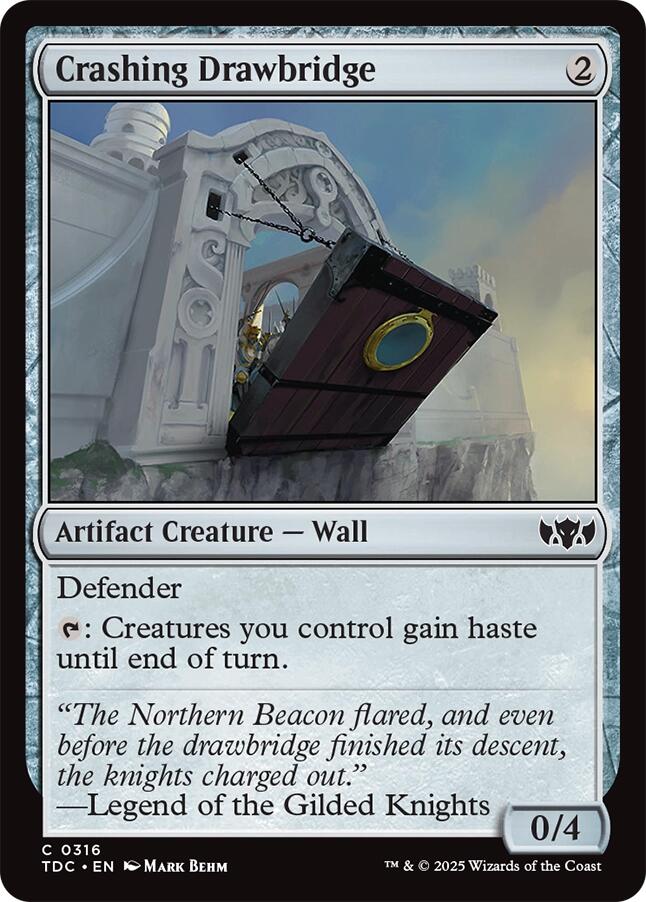 Crashing Drawbridge [Tarkir: Dragonstorm Commander] | Chromatic Games