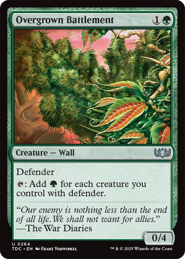 Overgrown Battlement [Tarkir: Dragonstorm Commander] | Chromatic Games