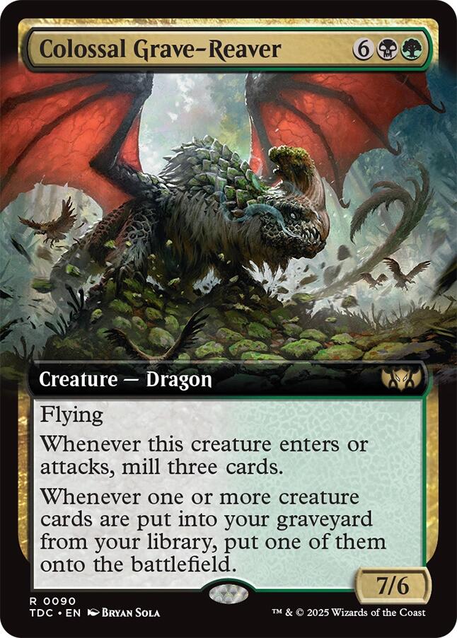 Colossal Grave-Reaver (Extended Art) [Tarkir: Dragonstorm Commander] | Chromatic Games