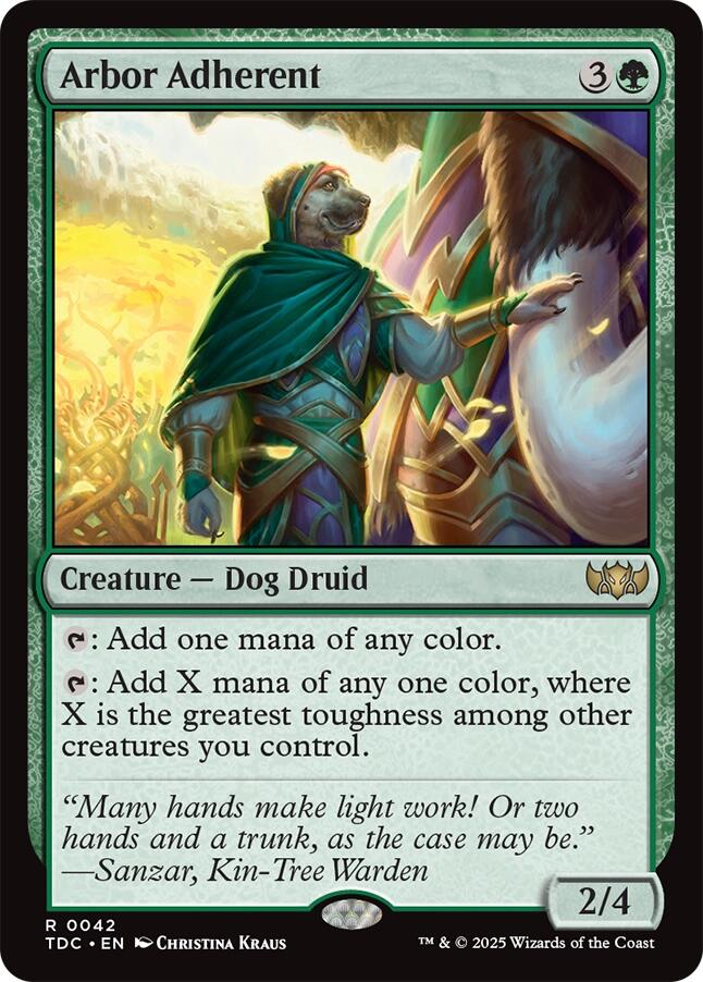 Arbor Adherent [Tarkir: Dragonstorm Commander] | Chromatic Games