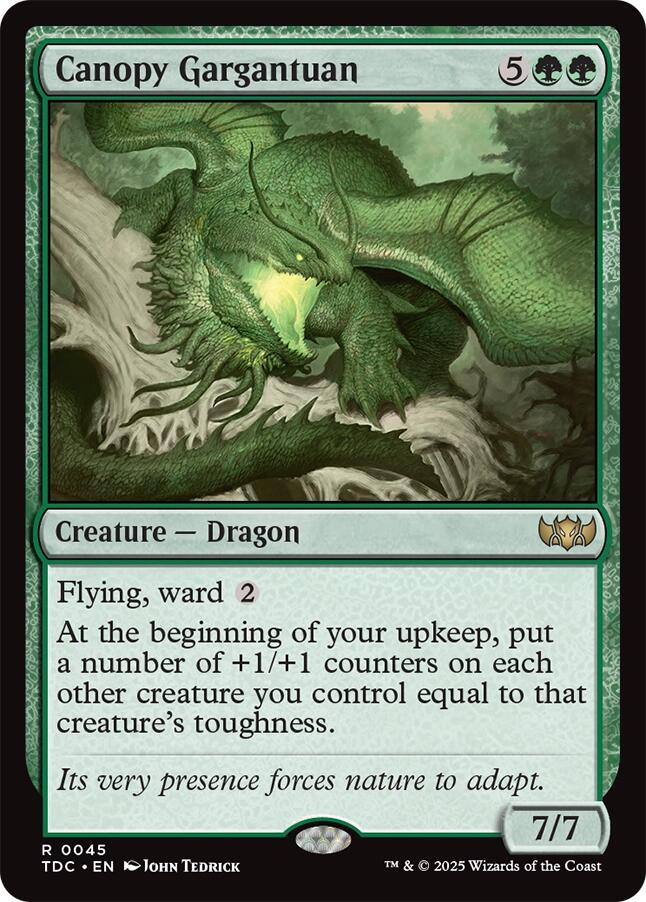 Canopy Gargantuan [Tarkir: Dragonstorm Commander] | Chromatic Games