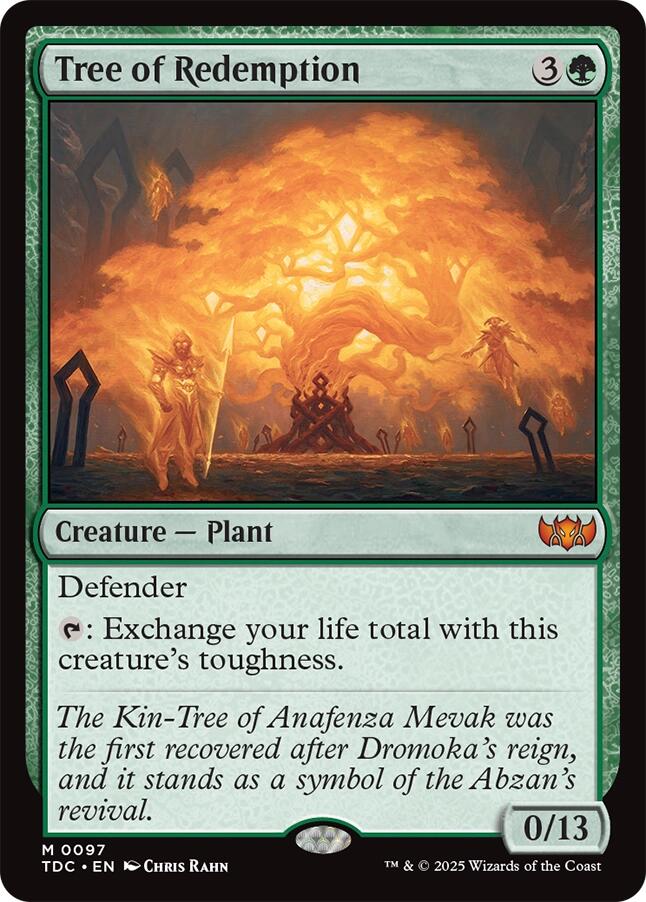Tree of Redemption [Tarkir: Dragonstorm Commander] | Chromatic Games