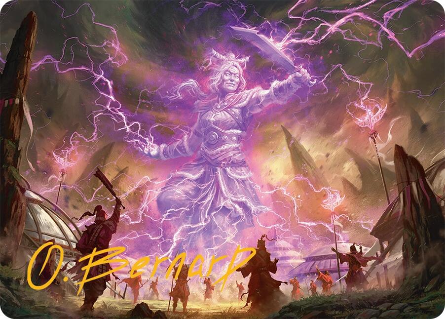 Smile at Death Art Card (4/54) (Gold-Stamped Signature) [Tarkir: Dragonstorm Art Series] | Chromatic Games