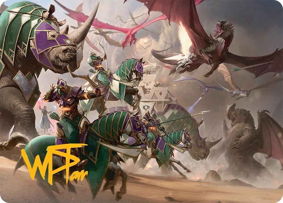 United Battlefront Art Card (5/54) (Gold-Stamped Signature) [Tarkir: Dragonstorm Art Series] | Chromatic Games