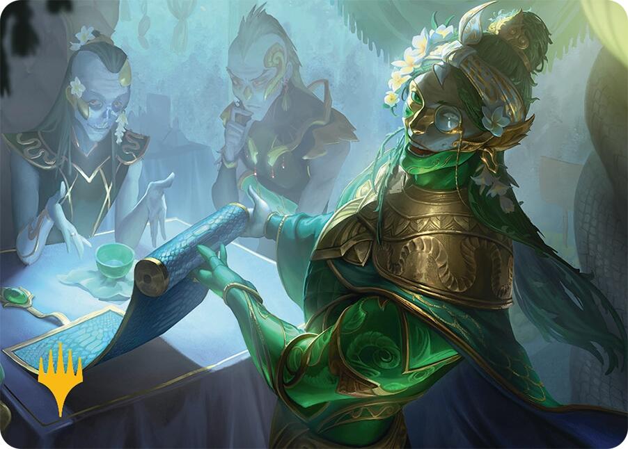 Sibsig Appraiser Art Card (8/54) (Gold-Stamped Signature) [Tarkir: Dragonstorm Art Series] | Chromatic Games