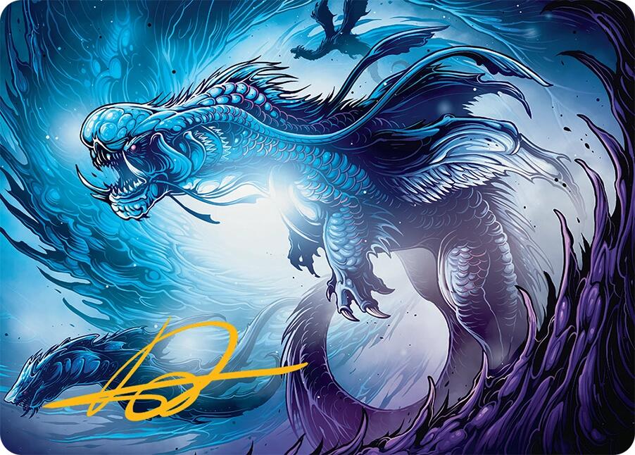 Roiling Dragonstorm Art Card (33/54) (Gold-Stamped Signature) [Tarkir: Dragonstorm Art Series] | Chromatic Games