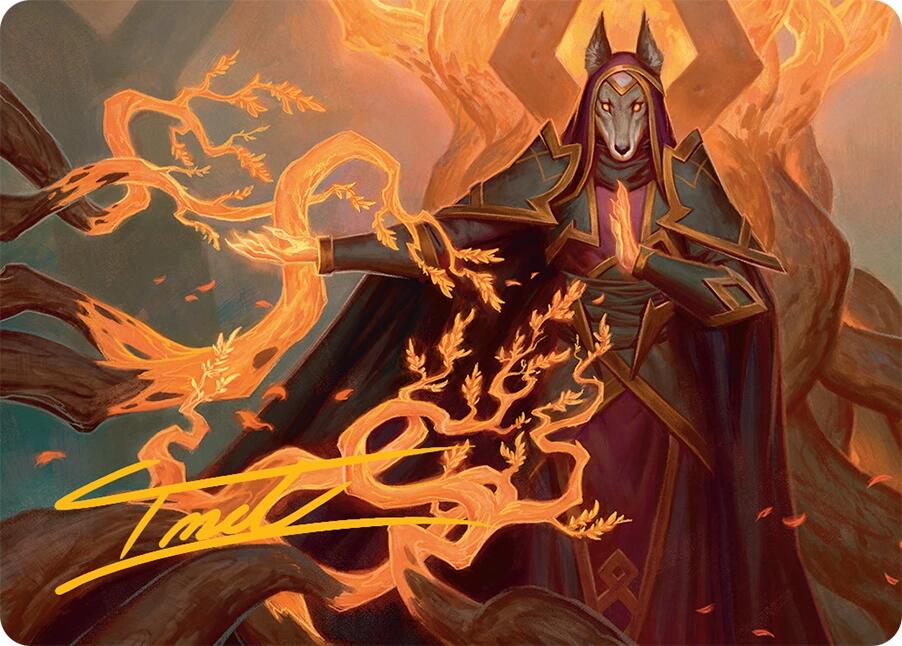 Abzan Devotee Art Card (10/54) (Gold-Stamped Signature) [Tarkir: Dragonstorm Art Series] | Chromatic Games