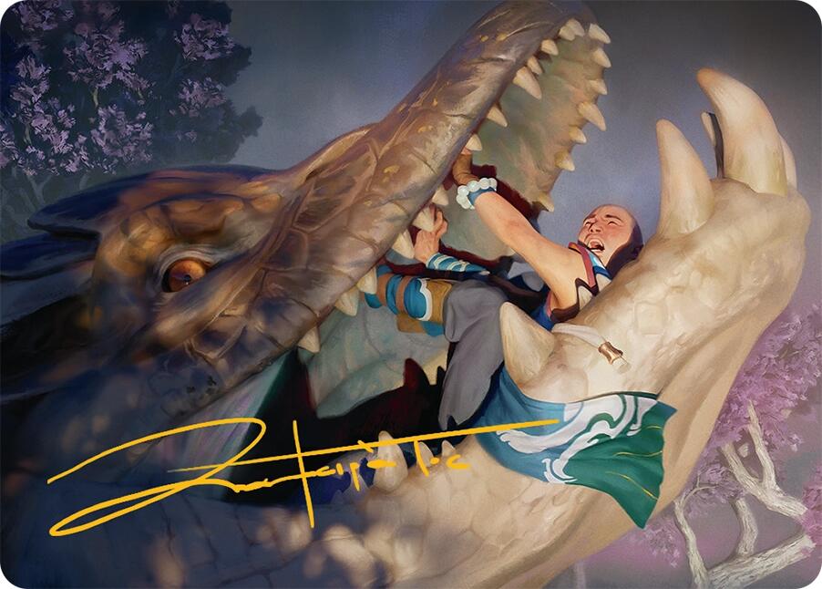 Jaws of Defeat Art Card (53/54) (Gold-Stamped Signature) [Tarkir: Dragonstorm Art Series] | Chromatic Games