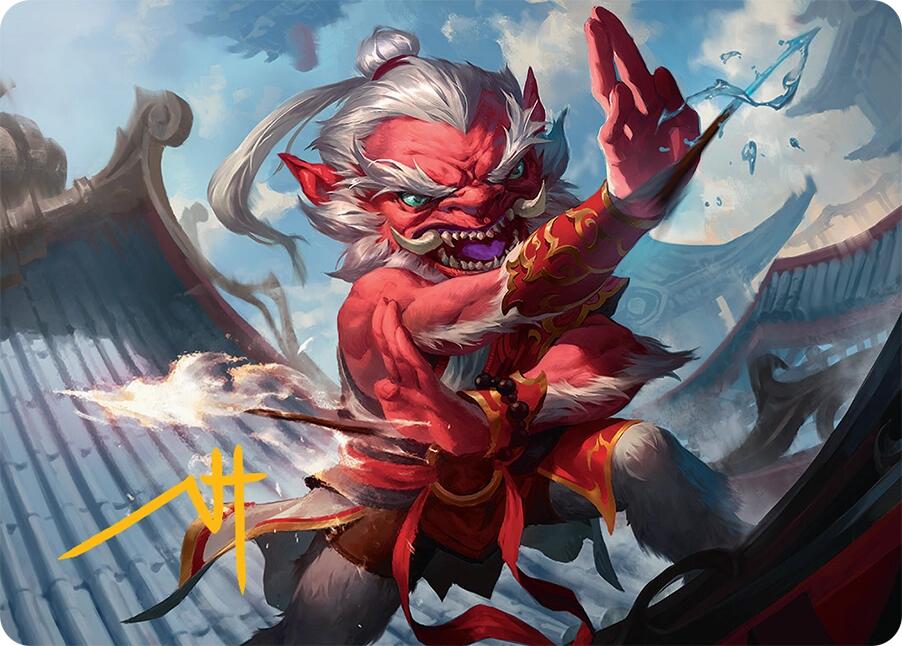 Devoted Duelist Art Card (15/54) (Gold-Stamped Signature) [Tarkir: Dragonstorm Art Series] | Chromatic Games