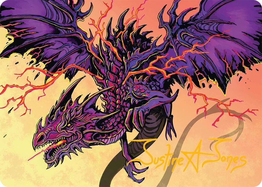 Stormshriek Feral Art Card (35/54) (Gold-Stamped Signature) [Tarkir: Dragonstorm Art Series] | Chromatic Games