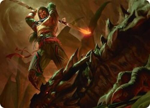 Sarkhan's Resolve Art Card (18/54) [Tarkir: Dragonstorm Art Series] | Chromatic Games