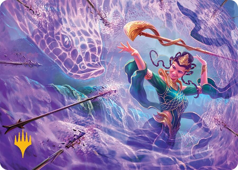 Snakeskin Veil Art Card (19/54) (Gold-Stamped Signature) [Tarkir: Dragonstorm Art Series] | Chromatic Games