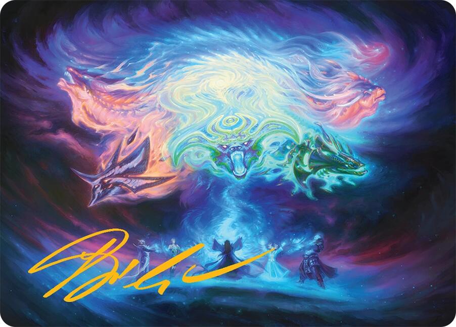 Call the Spirit Dragons Art Card (21/54) (Gold-Stamped Signature) [Tarkir: Dragonstorm Art Series] | Chromatic Games